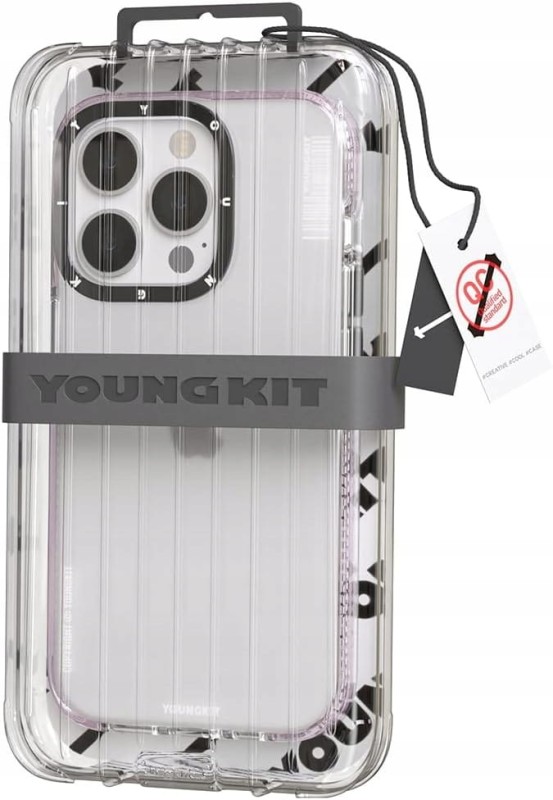 Etui na iPhone'a 14 Pro, półprzezroczyste matowe, różowe - Youngkit