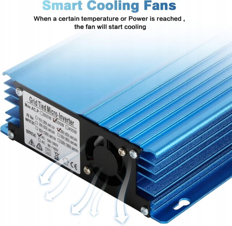 Inwerter solarny, Falownik DeWin 500W MPPT – do paneli PV, 12V DC / 220V AC
