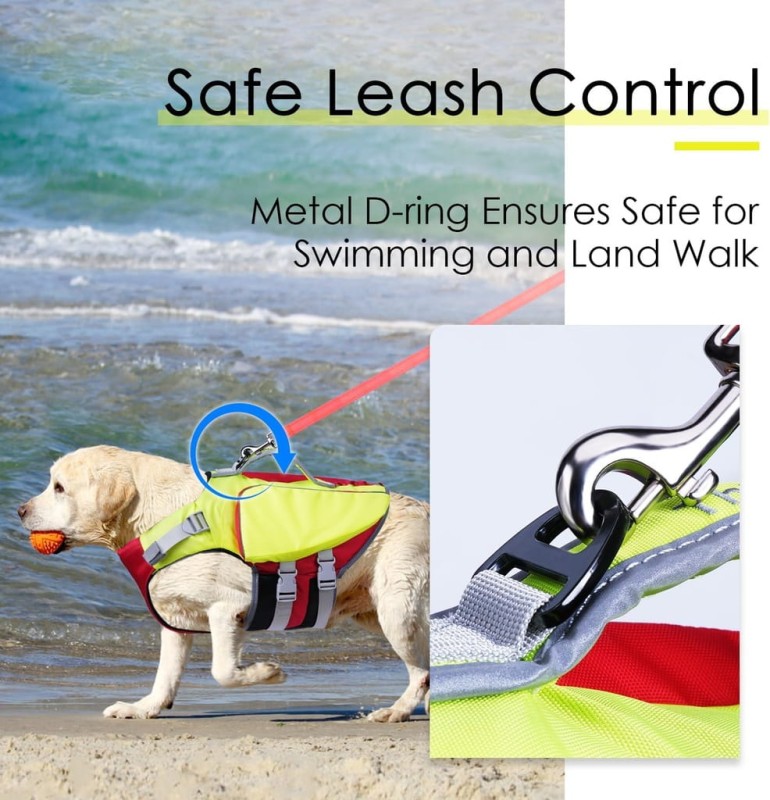 Kapok dla psa r. L, Kamizelka ratunkowa, czerwono żółta- ThinkPet