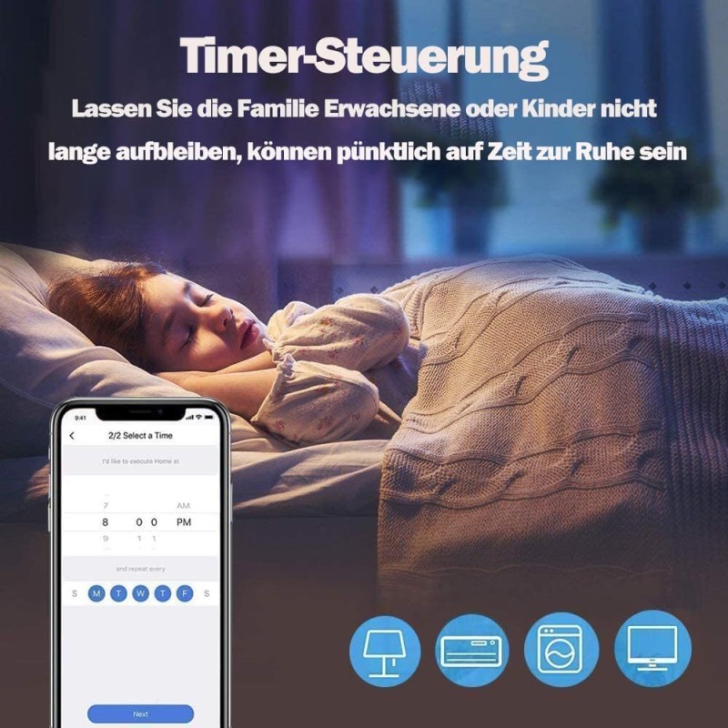 Włącznik światła 1-drożny, 2 szt. Smart Alexa, Home Assistant ZigBee Zauzau