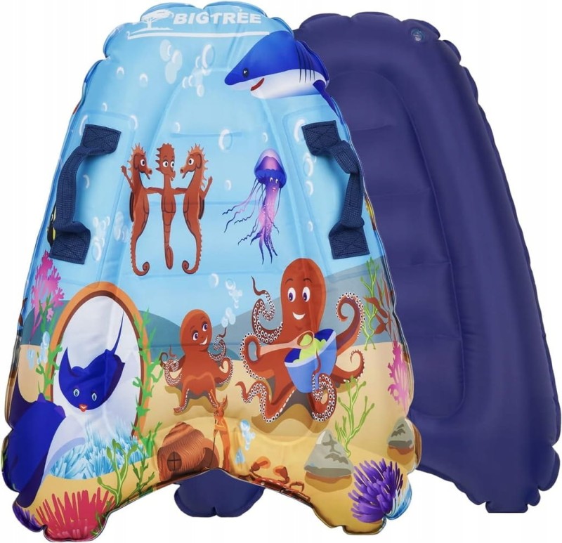 Nadmuchiwana deska, bodyboard z uchwytami, 75 x 52 x 15, morski - Bigtree