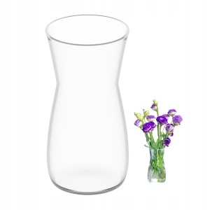 Szklany wazon na kwiaty 20 cm, przezroczysty, Minimalistyczny - CiciIng