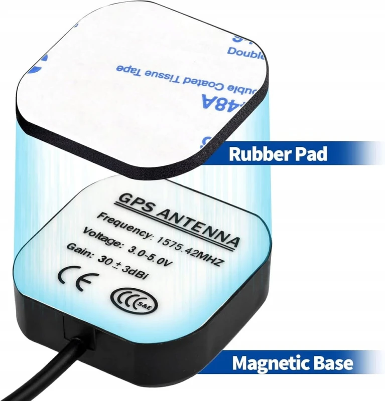 Antena GPS Fakra C, wodoodporna IP65 z kabel 3 m- Bingfu