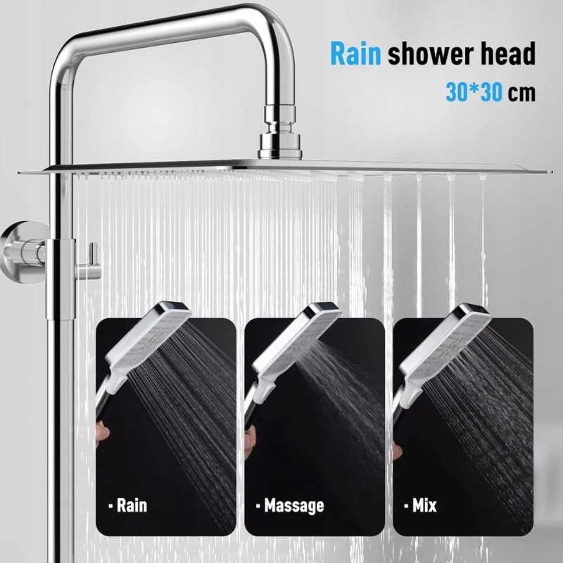 Kolumna prysznicowa z deszczownicą i termostatem - Rainsworth