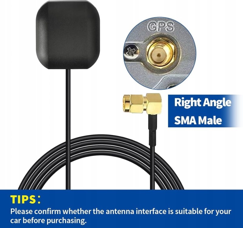 Samochodowa antena GPS SMA męska wodoodporna - Bingfu