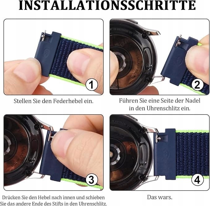 AK nylonowy pasek 20 mm do Samsung Galaxy Watch 5/4/Active2