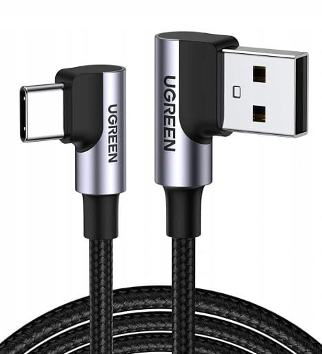 Ugreen kątowy kabel przewód USB - USB Typ C Quick Charge 3.0 QC3.0 3 A 1 m
