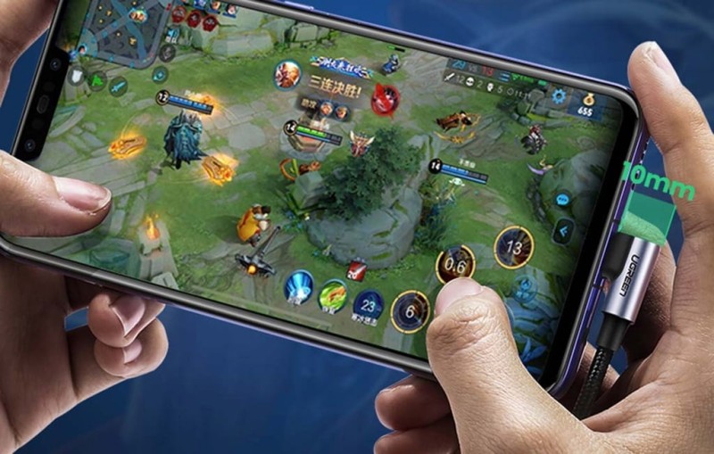 Ugreen kątowy kabel przewód USB - USB Typ C Quick Charge 3.0 QC3.0 3 A 1 m