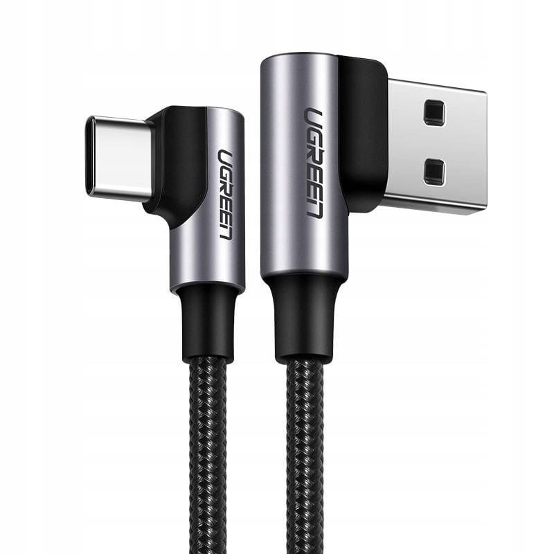 Ugreen kątowy kabel przewód USB - USB Typ C Quick Charge 3.0 QC3.0 3 A 1 m