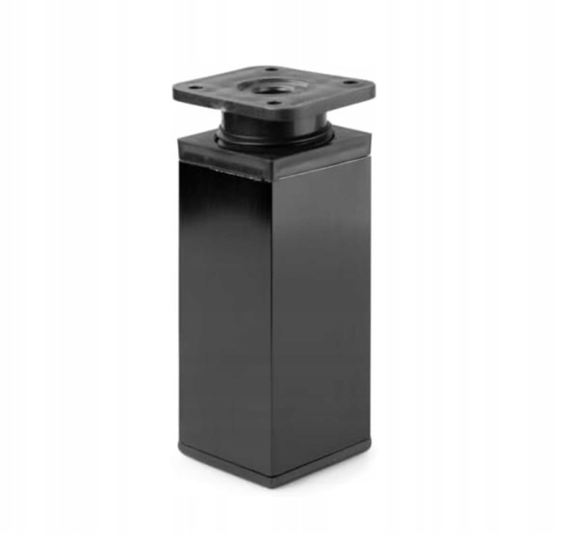 ATM Designerskie nóżki meblowe 100 mm czarny mat z regulacją (4 szt.)