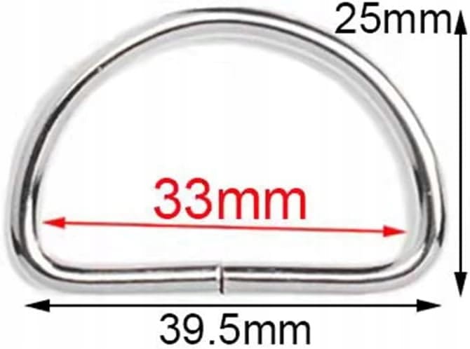 CL-Link metalowe pierścienie D 32 mm- 30 sztuk półkoli do torebek i pasków