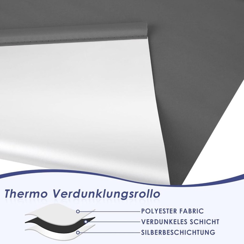 Roleta zaciemniająca termiczna bez wiercenia 45 × 130 cm – Smartdemo