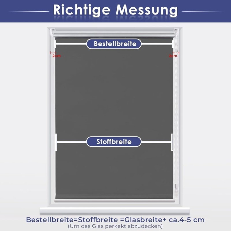 Roleta zaciemniająca termiczna bez wiercenia 45 × 130 cm – Smartdemo