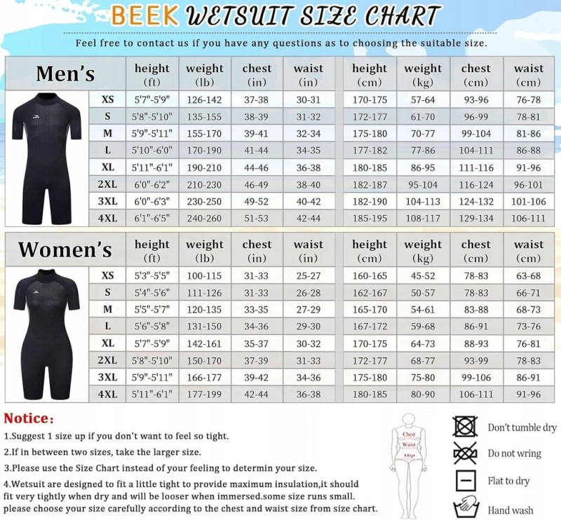 Kombinezon neoprenowy 3 mm krótki unisex do sportów wodnych M- Beek