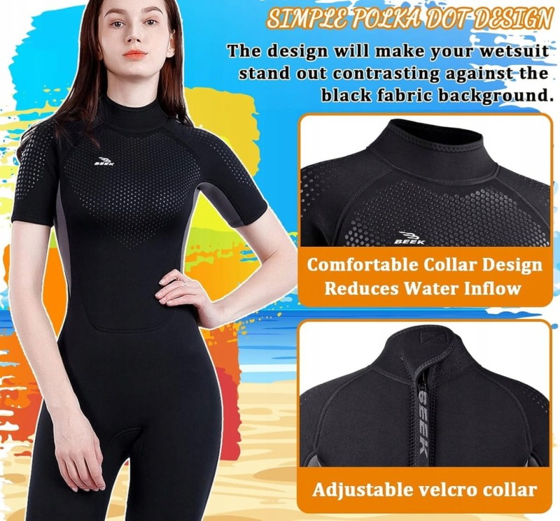 Kombinezon neoprenowy 3 mm krótki unisex do sportów wodnych M- Beek