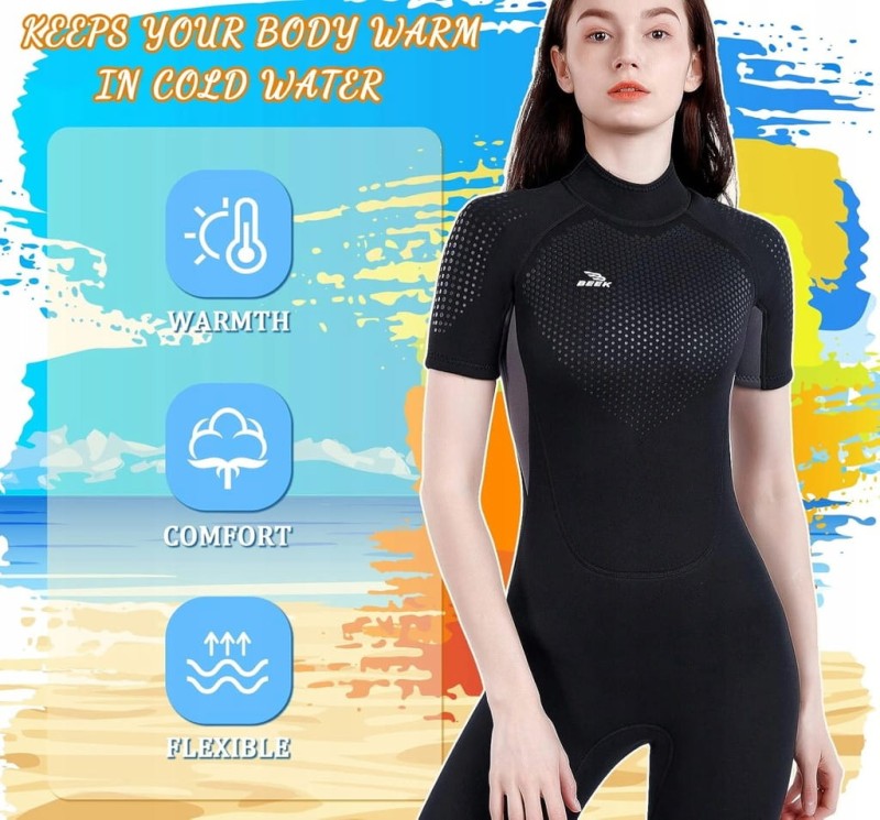 Kombinezon neoprenowy 3 mm krótki unisex do sportów wodnych M- Beek