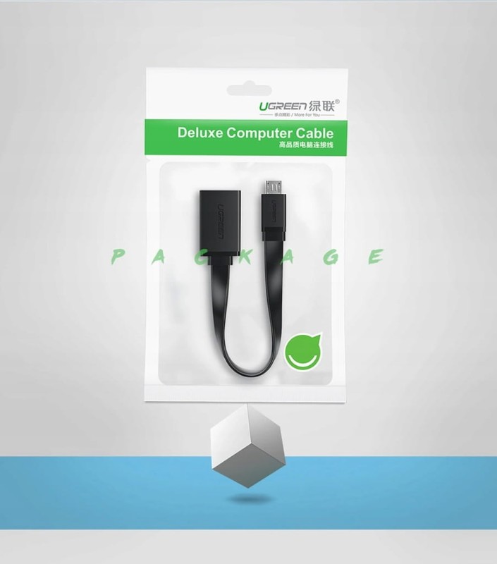 Kabel UGREEN US133 10396 micro USB (męski) do USB-A (żeński) OTG 0,15 m