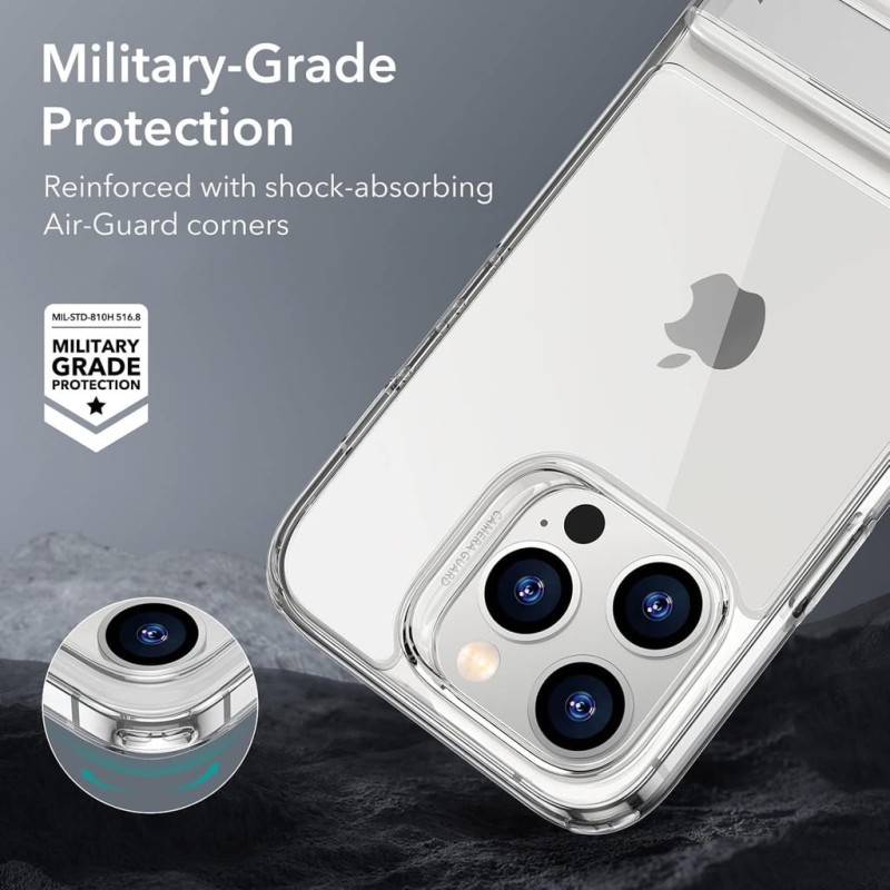 ESR Ochronne etui ze stojakiem do iPhone 14 Pro Max – przezroczyste