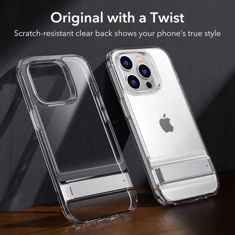 ESR Ochronne etui ze stojakiem do iPhone 14 Pro Max – przezroczyste