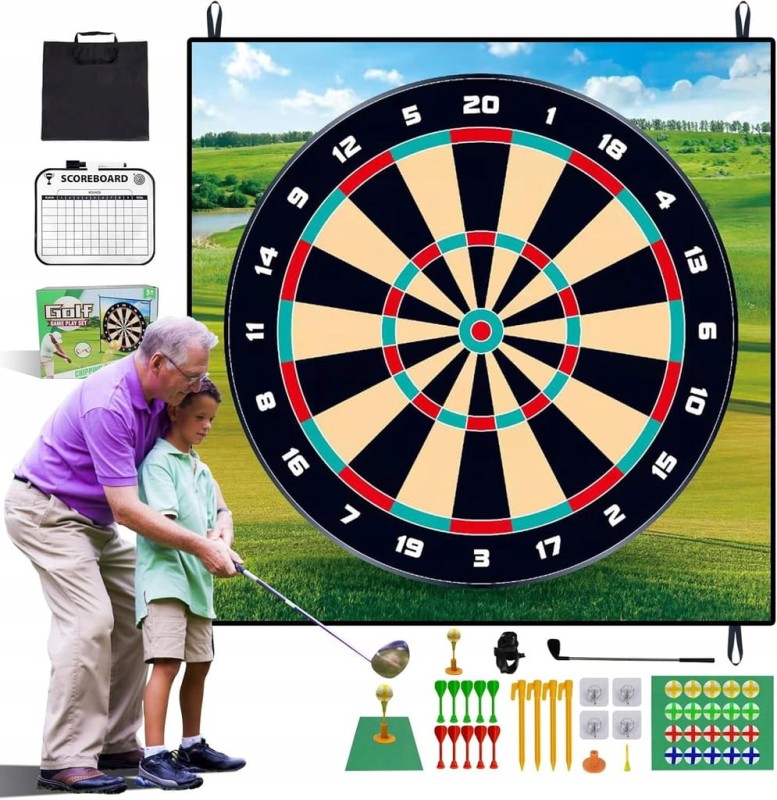 FOOING 2w1 Gra golfowa – mata do chipowania i rzutki dla dzieci