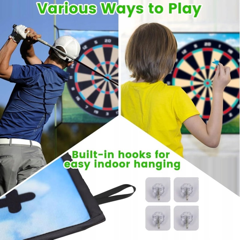 FOOING 2w1 Gra golfowa – mata do chipowania i rzutki dla dzieci