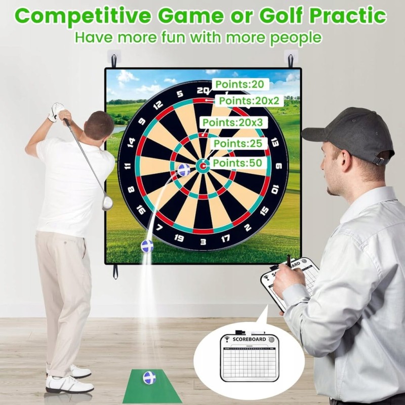 FOOING 2w1 Gra golfowa – mata do chipowania i rzutki dla dzieci