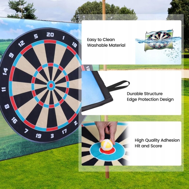 FOOING 2w1 Gra golfowa – mata do chipowania i rzutki dla dzieci