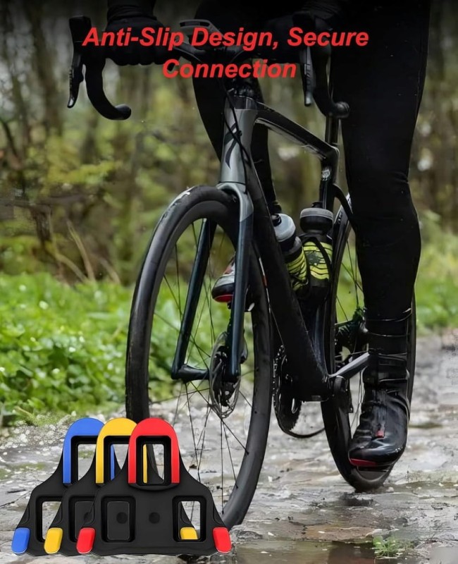 Cuilane Korki Premium SPD do butów rowerowych – antypoślizgowe, niebieskie