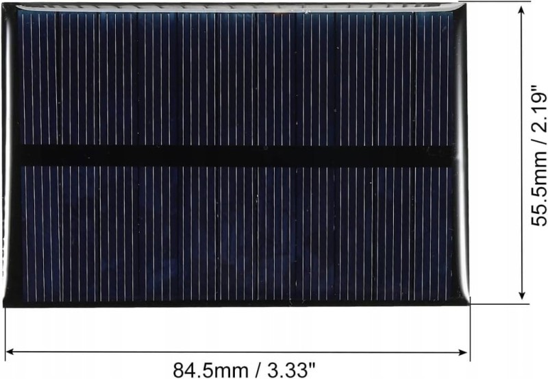 Mini panel słoneczny 5,5V 0,66W 120mA – zestaw 2 szt.- Sourcing Map