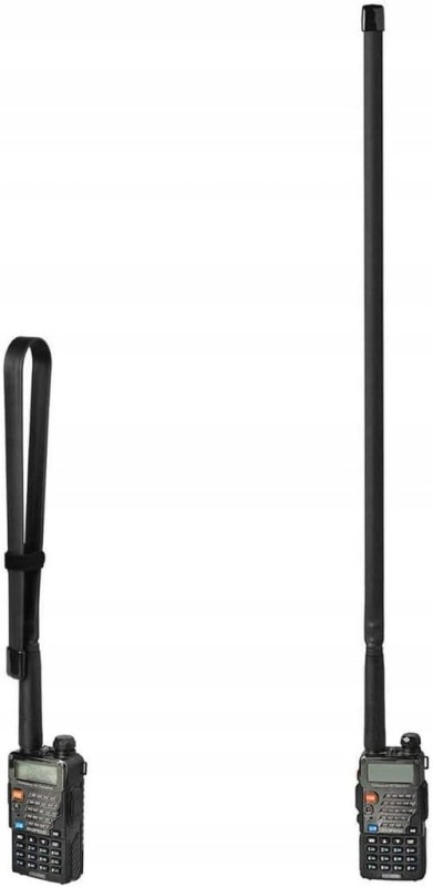 Bingfu Dwuzakresowa antena VHF/UHF 136–520 MHz 28 cali składana, SMA żeńska
