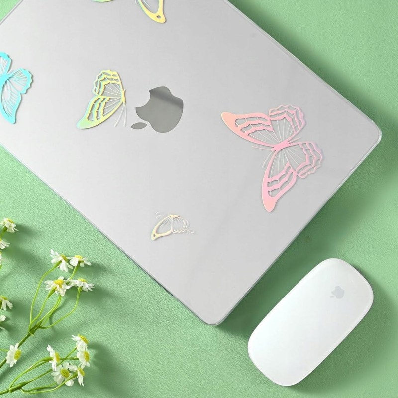 EooCoo przezroczysta obudowa do MacBook Air 13,6" M2/M3 22/24) z motylami