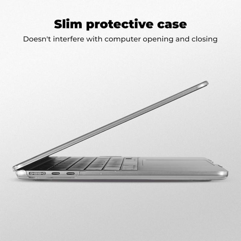 EooCoo przezroczysta obudowa do MacBook Air 13,6" M2/M3 22/24) z motylami
