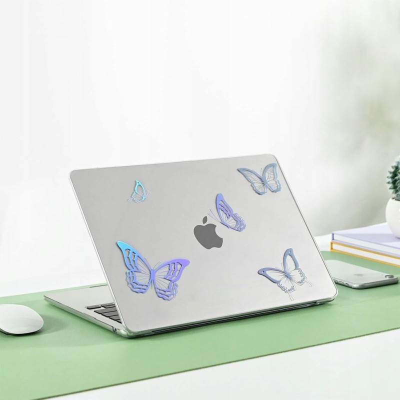 EooCoo przezroczysta obudowa do MacBook Air 13,6" M2/M3 22/24) z motylami