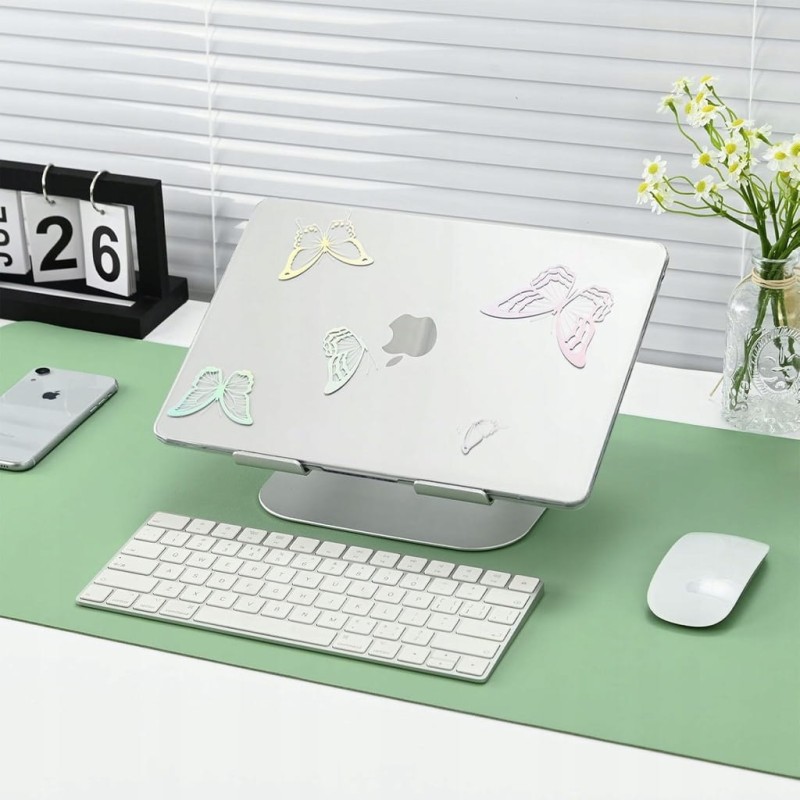 EooCoo przezroczysta obudowa do MacBook Air 13,6" M2/M3 22/24) z motylami