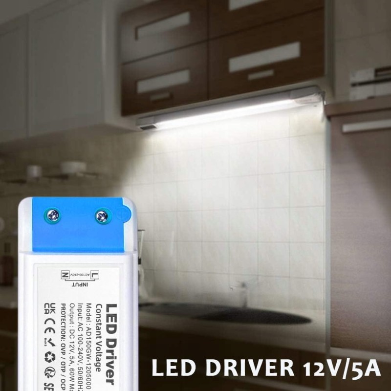 Elezenioc Transformator LED 60 W 12 V DC 5 A – zasilanie oświetlenia LED
