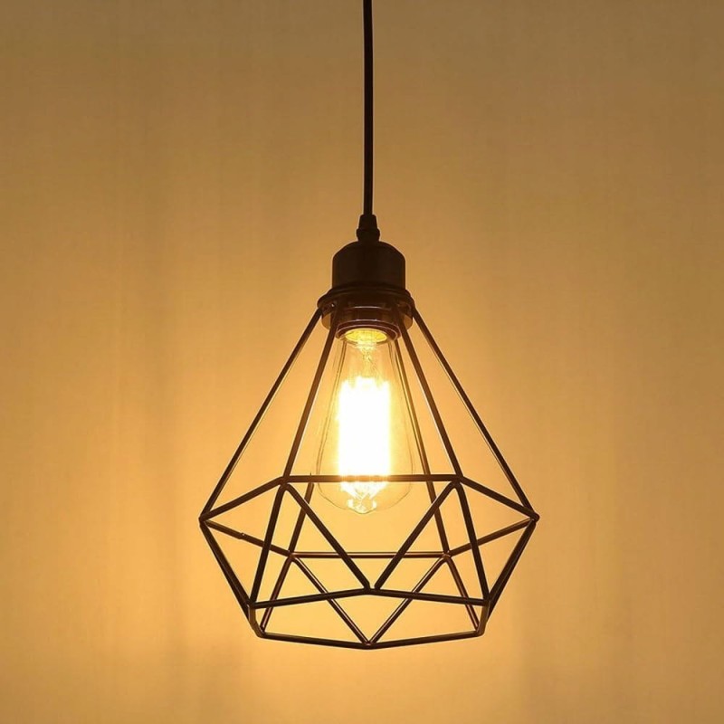Lampa wisząca czarna loftowa, metalowa vintage metalowa E27 – Maxduyu