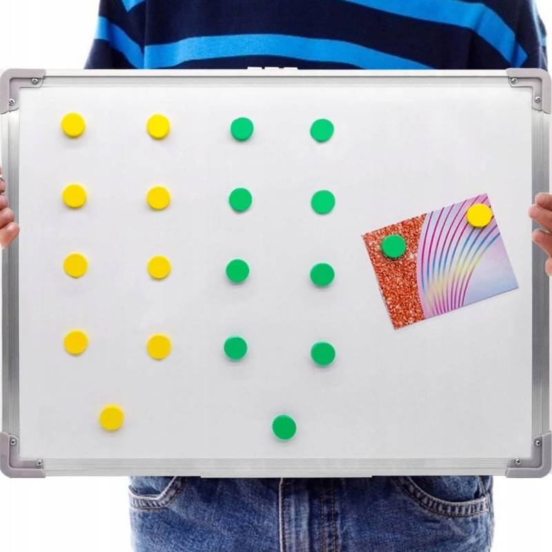 Magnesy na tablicę 20 szt. żółte i zielone 20 mm- Wugauwor