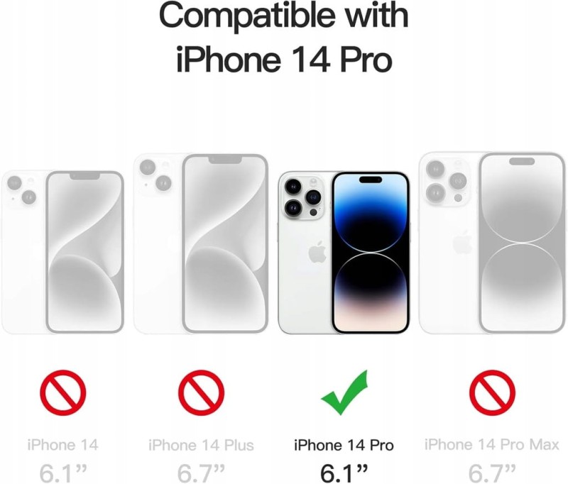JETech Etui iPhone 14 Pro 6,1" Clear Black