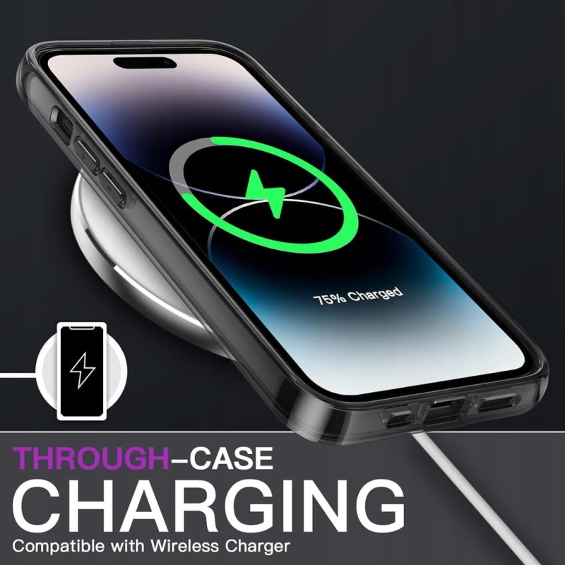 JETech Etui iPhone 14 Pro 6,1" Clear Black