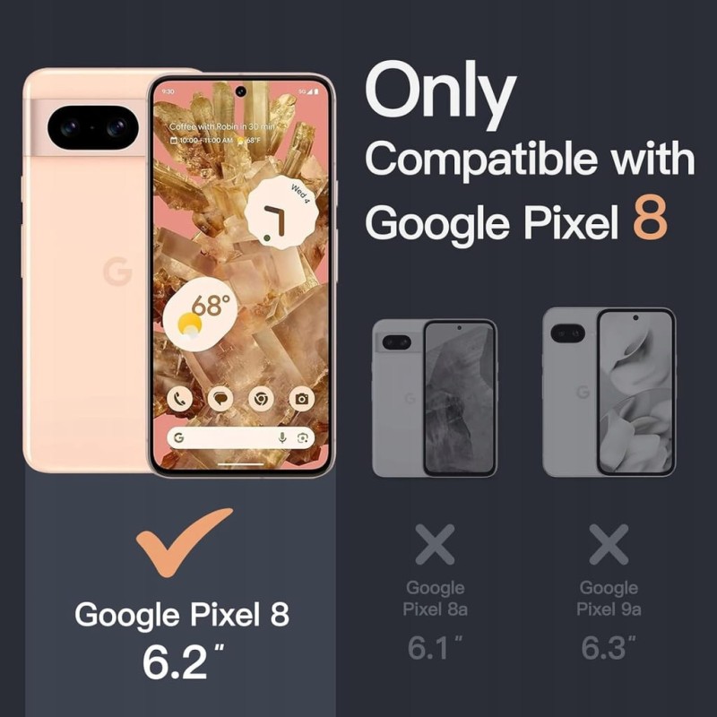 JETech Etui Google Pixel 8 6,2" 2023 Przezroczyste