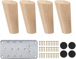 La Vane nóżki meblowe z litego drewna 15 cm stożkowe 4 szt.