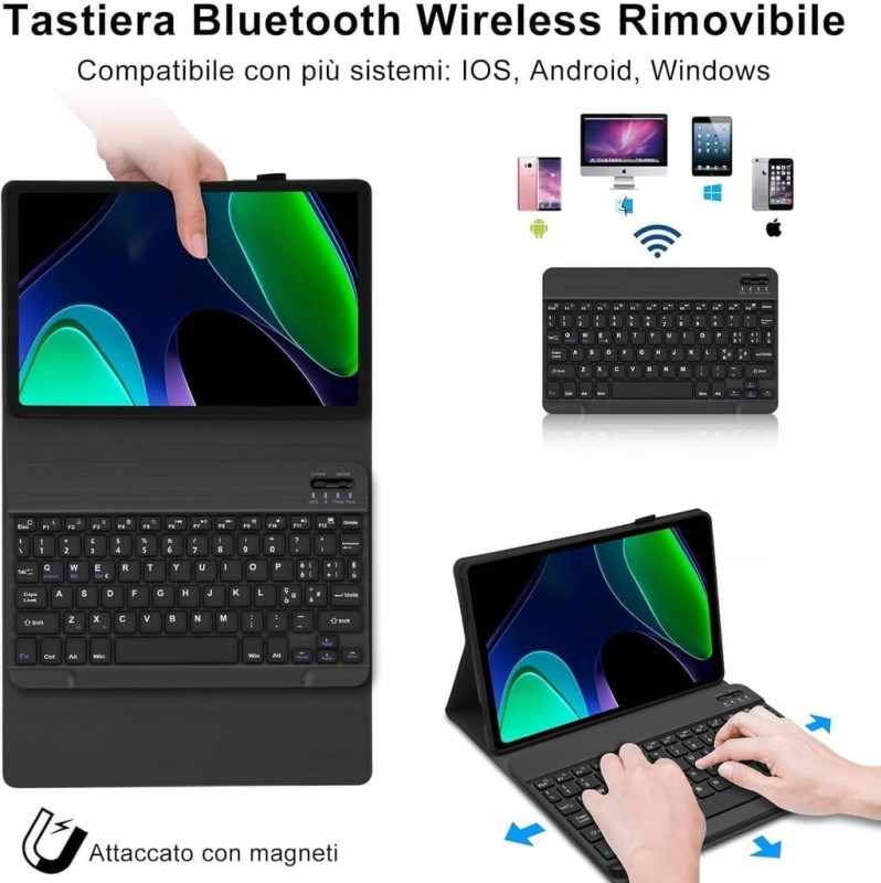 Iveoppe etui z klawiaturą Xiaomi Pad 6/6 Pro Bluetooth włoski układ QWERTY