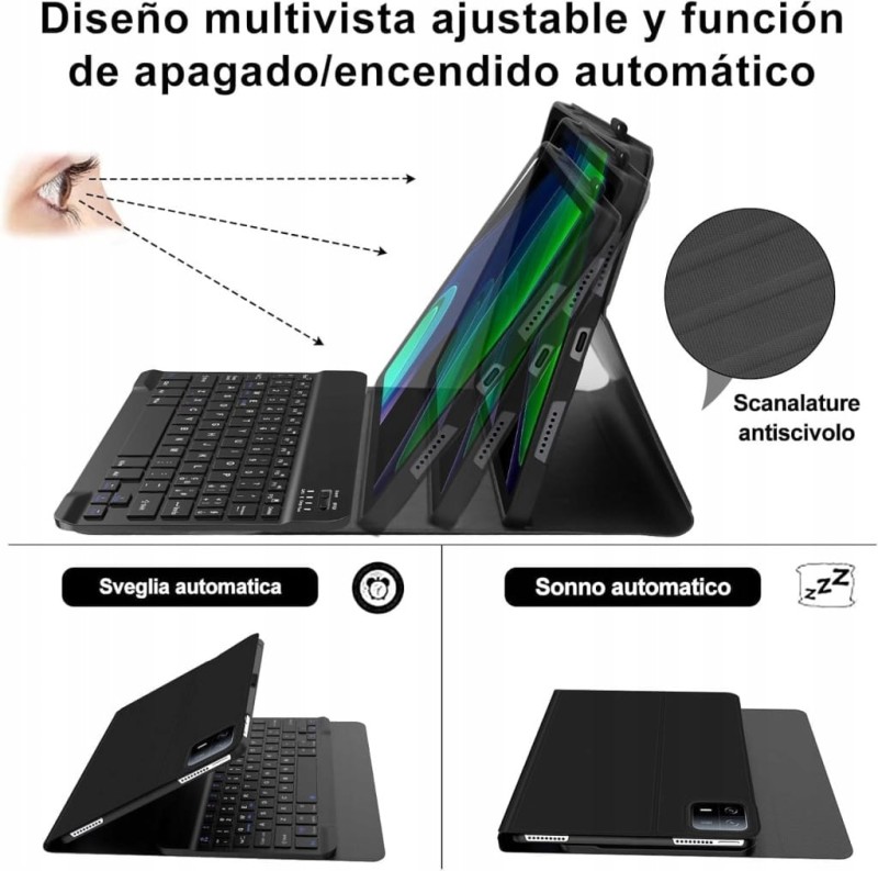 Iveoppe etui z klawiaturą Xiaomi Pad 6/6 Pro Bluetooth włoski układ QWERTY
