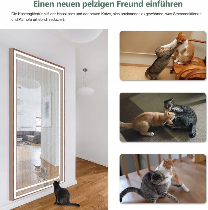 Wzmocniona moskitiera z zamkiem błyskawicznym 90x210 cm do drzwi