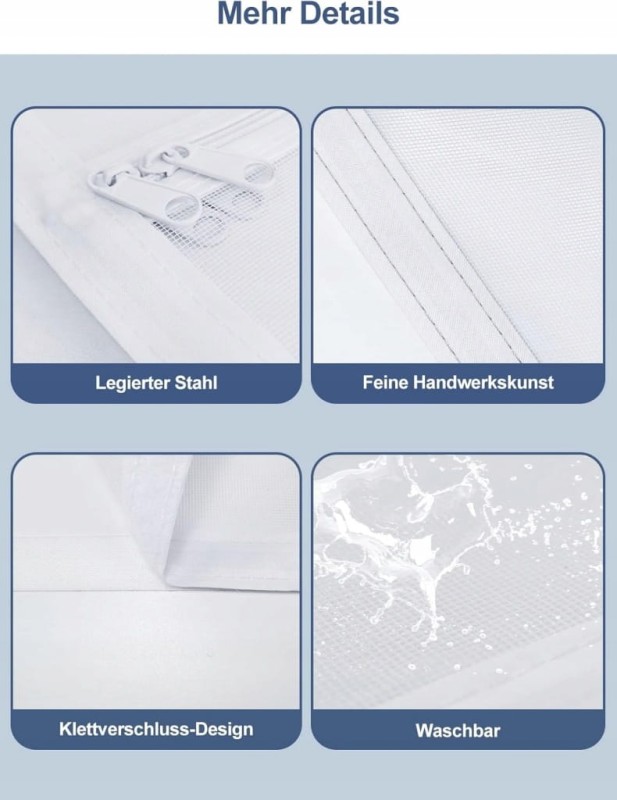 Wzmocniona moskitiera z zamkiem błyskawicznym 80x200 cm do drzwi - rackbone