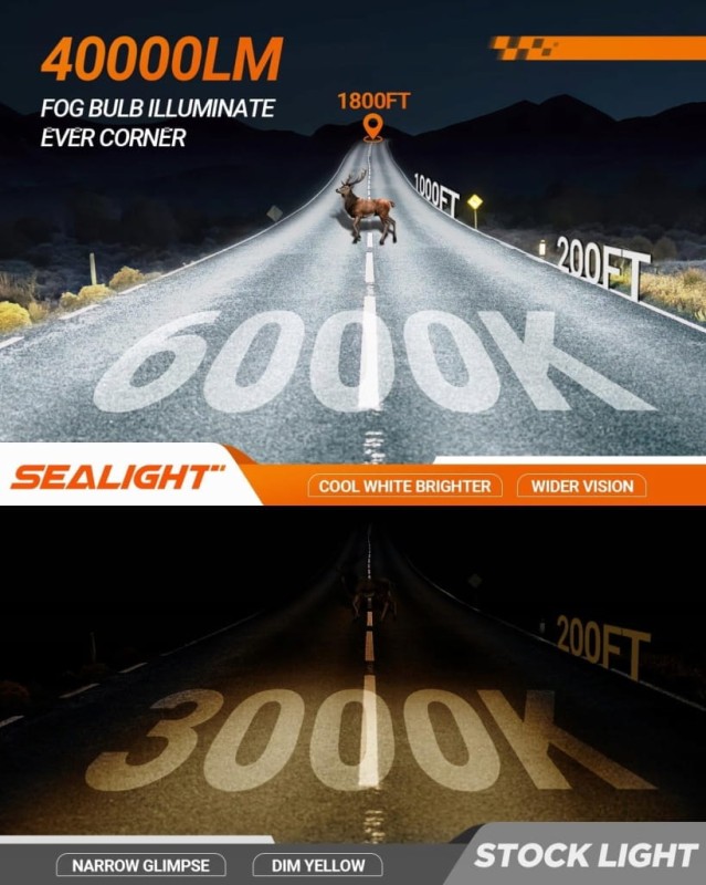 Sealight X6S żarówki LED H7 40000LM 6000K CANBUS 2 szt.