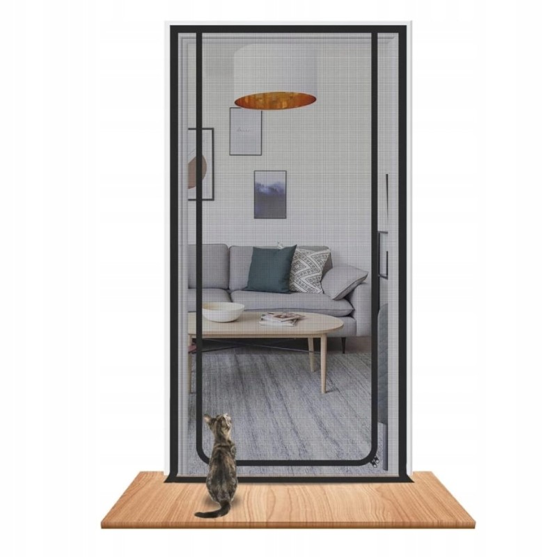 Wzmocniona moskitiera z zamkiem błyskawicznym 80x200 cm do drzwi - rackbone