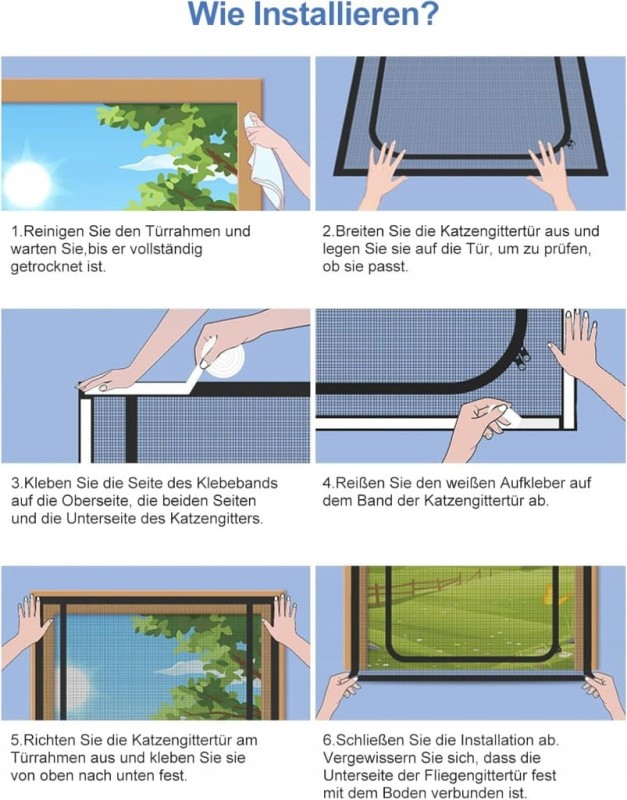 Wzmocniona moskitiera z zamkiem błyskawicznym 80x200 cm do drzwi - rackbone
