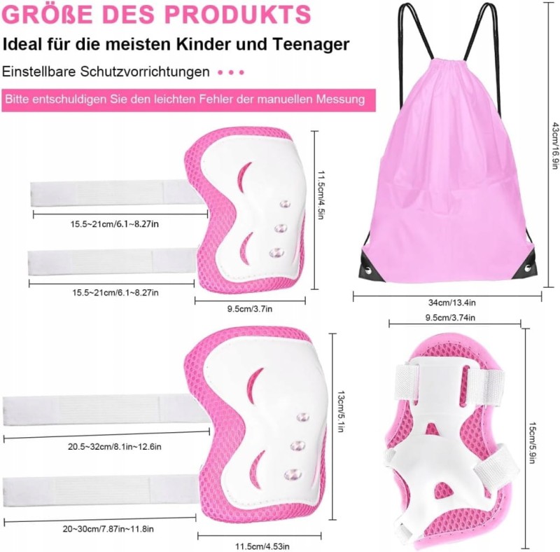 Zestaw ochraniaczy dla dzieci na kolana, łokcie i nadgarstki - Qintlectri