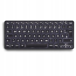 Perixx PERIBOARD-732B bezprzewodowa mini klawiatura podświetlana- QWERTZ